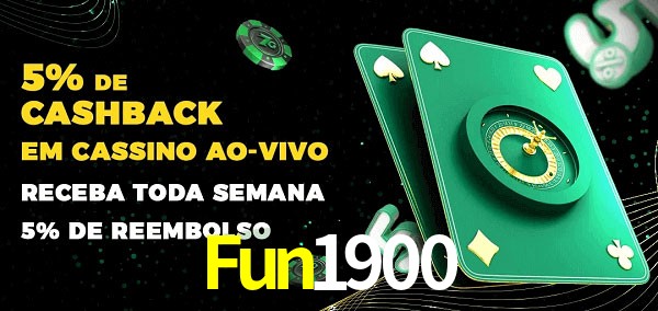 Promoções do cassino ao Vivo Fun1900